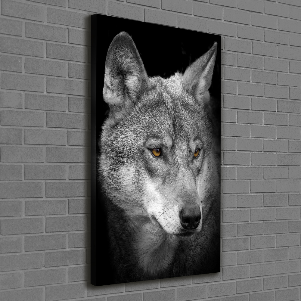 Canvas wall art Portrait of a wolf