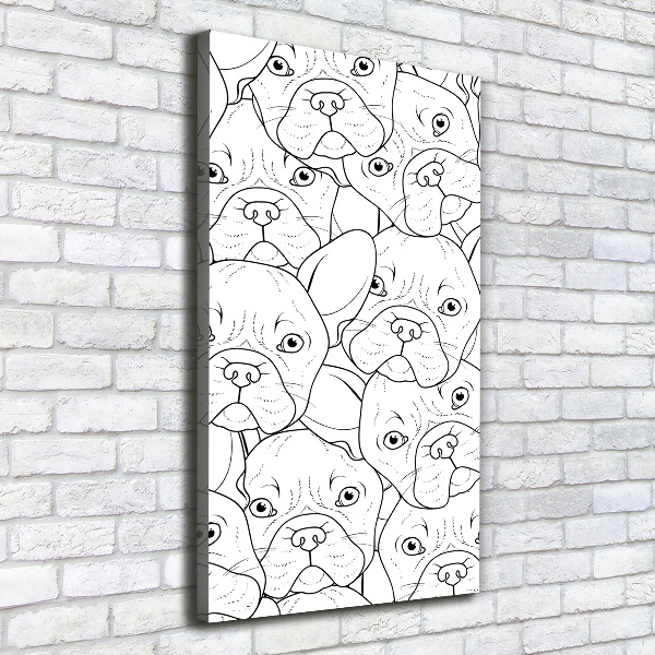 Wall art canvas French Bulldogs