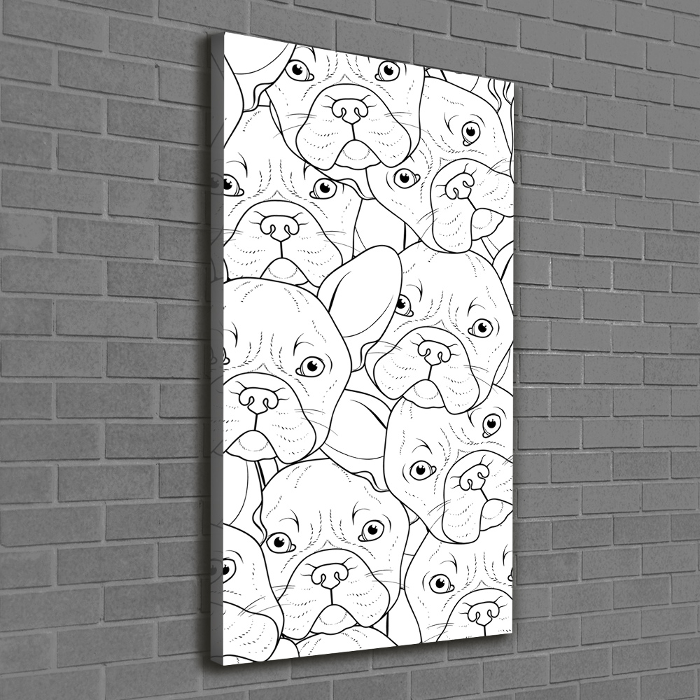 Wall art canvas French Bulldogs