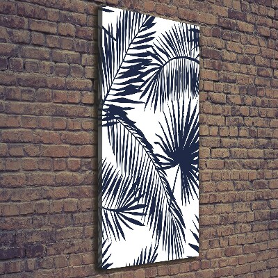 Wall art canvas large Palm leaves