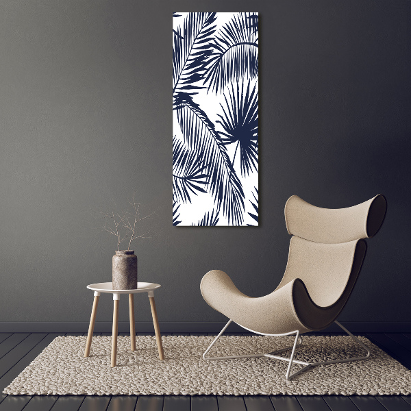 Wall art canvas large Palm leaves