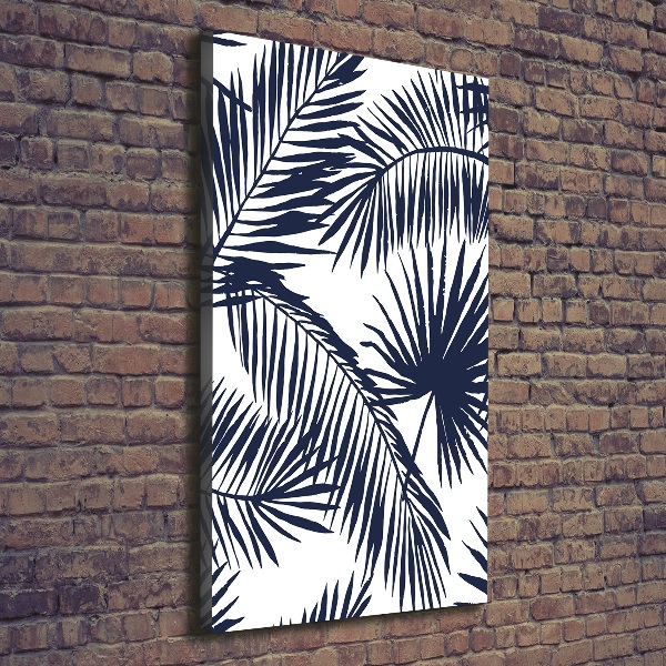 Wall art canvas large Palm leaves