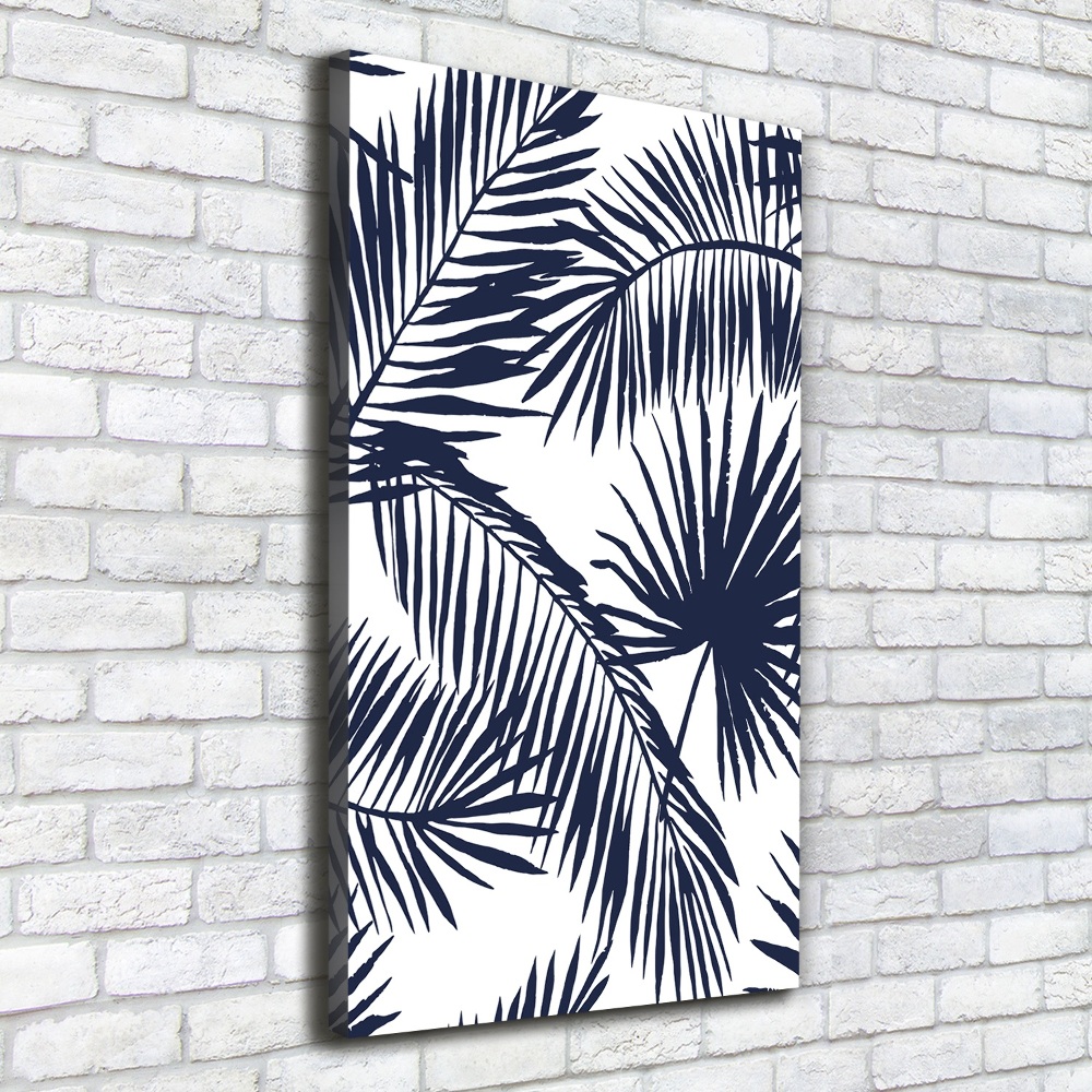 Wall art canvas large Palm leaves