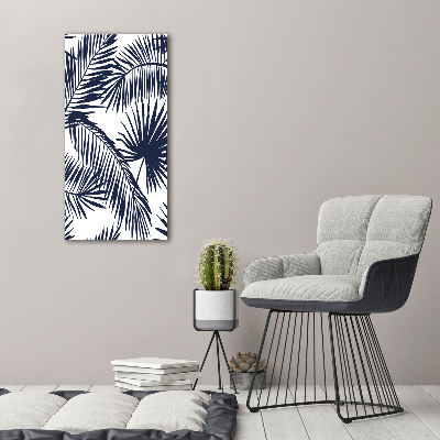 Wall art canvas large Palm leaves