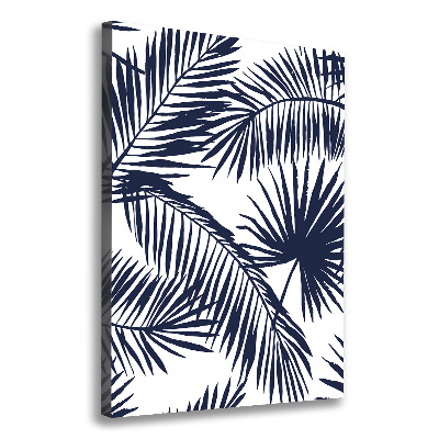 Wall art canvas large Palm leaves