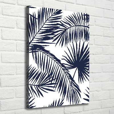 Wall art canvas large Palm leaves