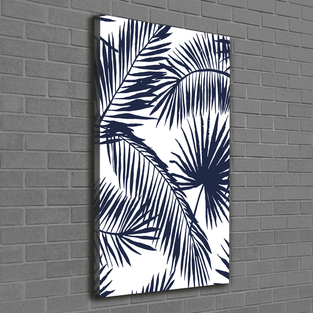 Wall art canvas large Palm leaves