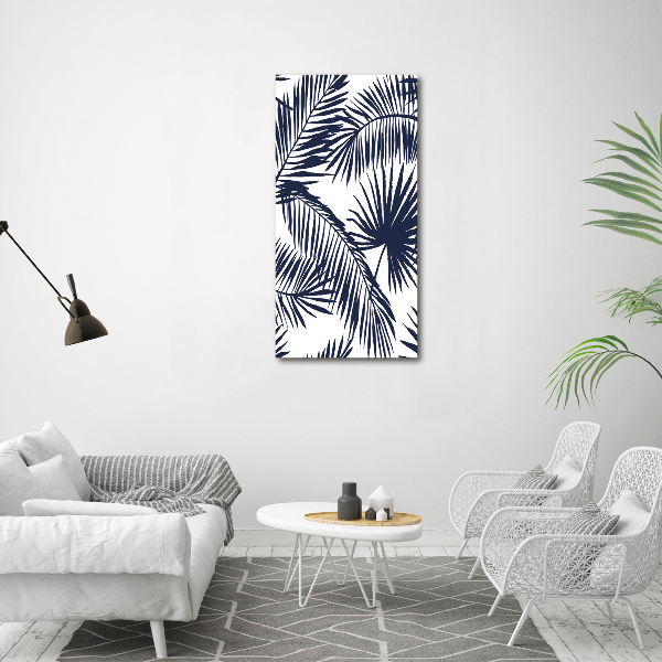 Wall art canvas large Palm leaves