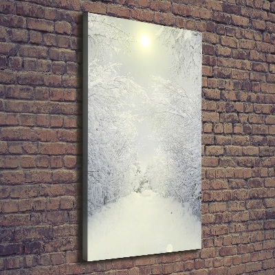 Canvas wall art Forest in winter