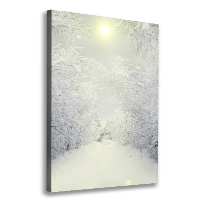 Canvas wall art Forest in winter