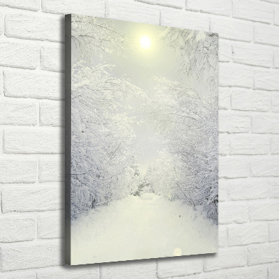 Canvas wall art Forest in winter