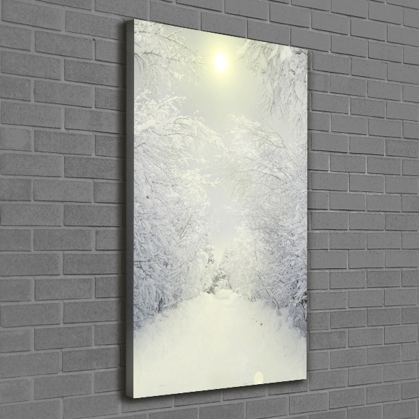 Canvas wall art Forest in winter