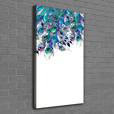 Canvas wall art Peacock feathers