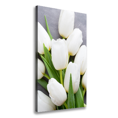 Canvas wall art White tulips