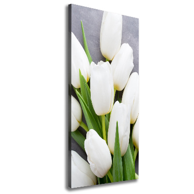 Canvas wall art White tulips