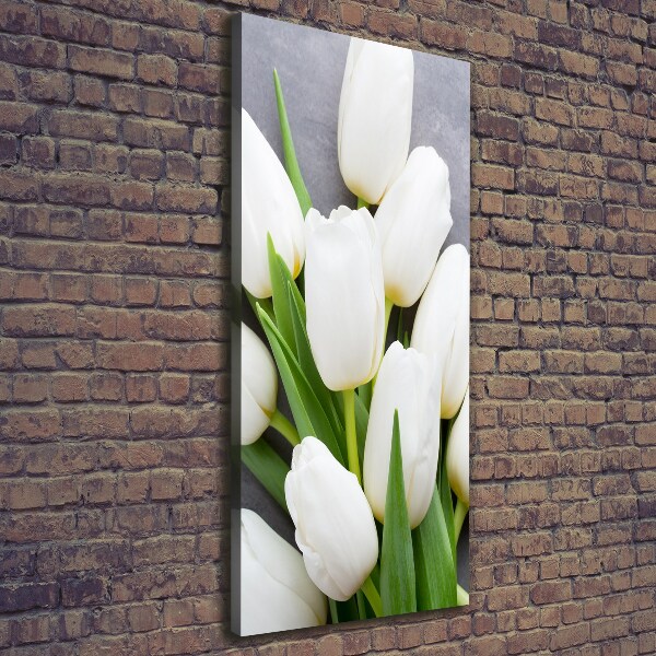 Canvas wall art White tulips