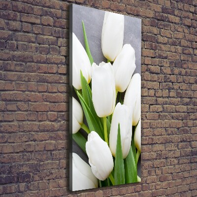 Canvas wall art White tulips