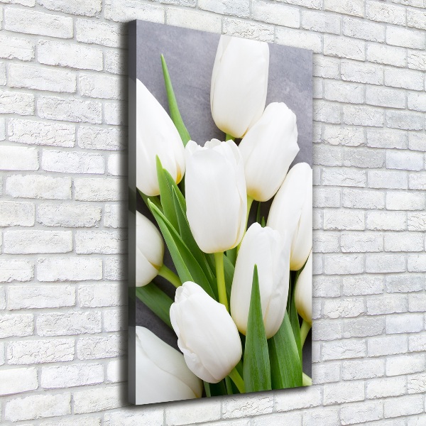 Canvas wall art White tulips