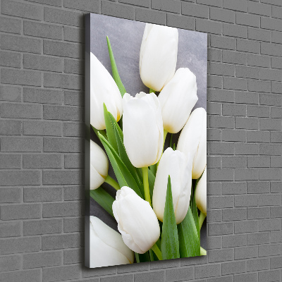 Canvas wall art White tulips