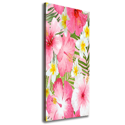 Large canvas wall art Tropical flowers