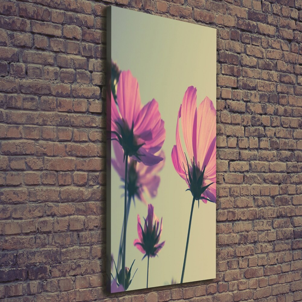 Large canvas wall art Pink flowers