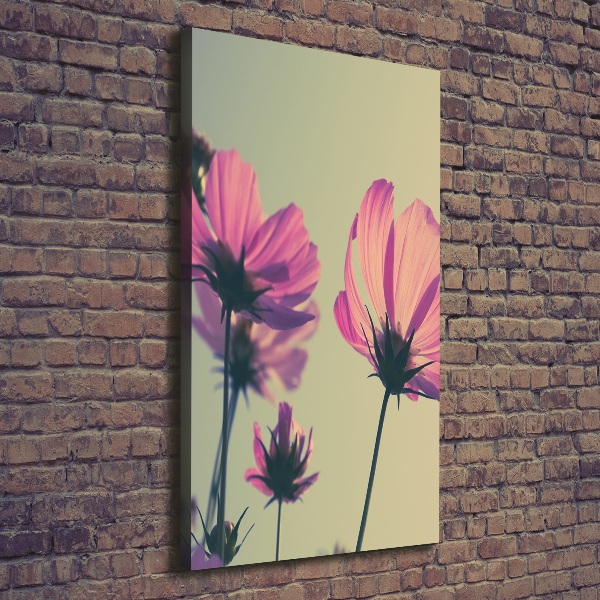 Large canvas wall art Pink flowers