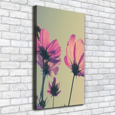 Large canvas wall art Pink flowers