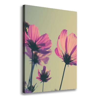 Large canvas wall art Pink flowers