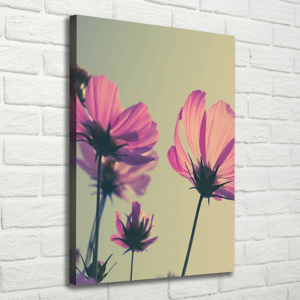 Large canvas wall art Pink flowers