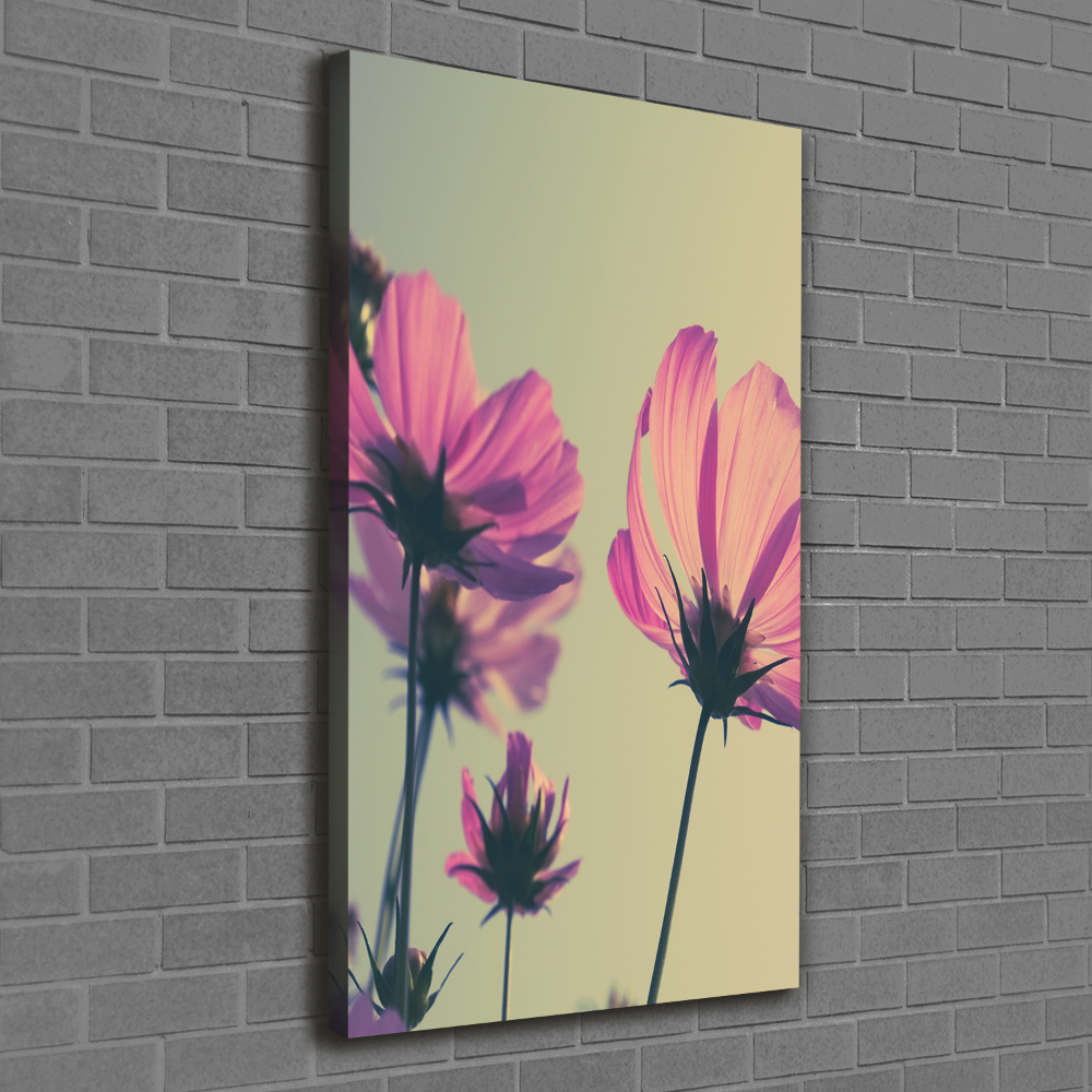 Large canvas wall art Pink flowers