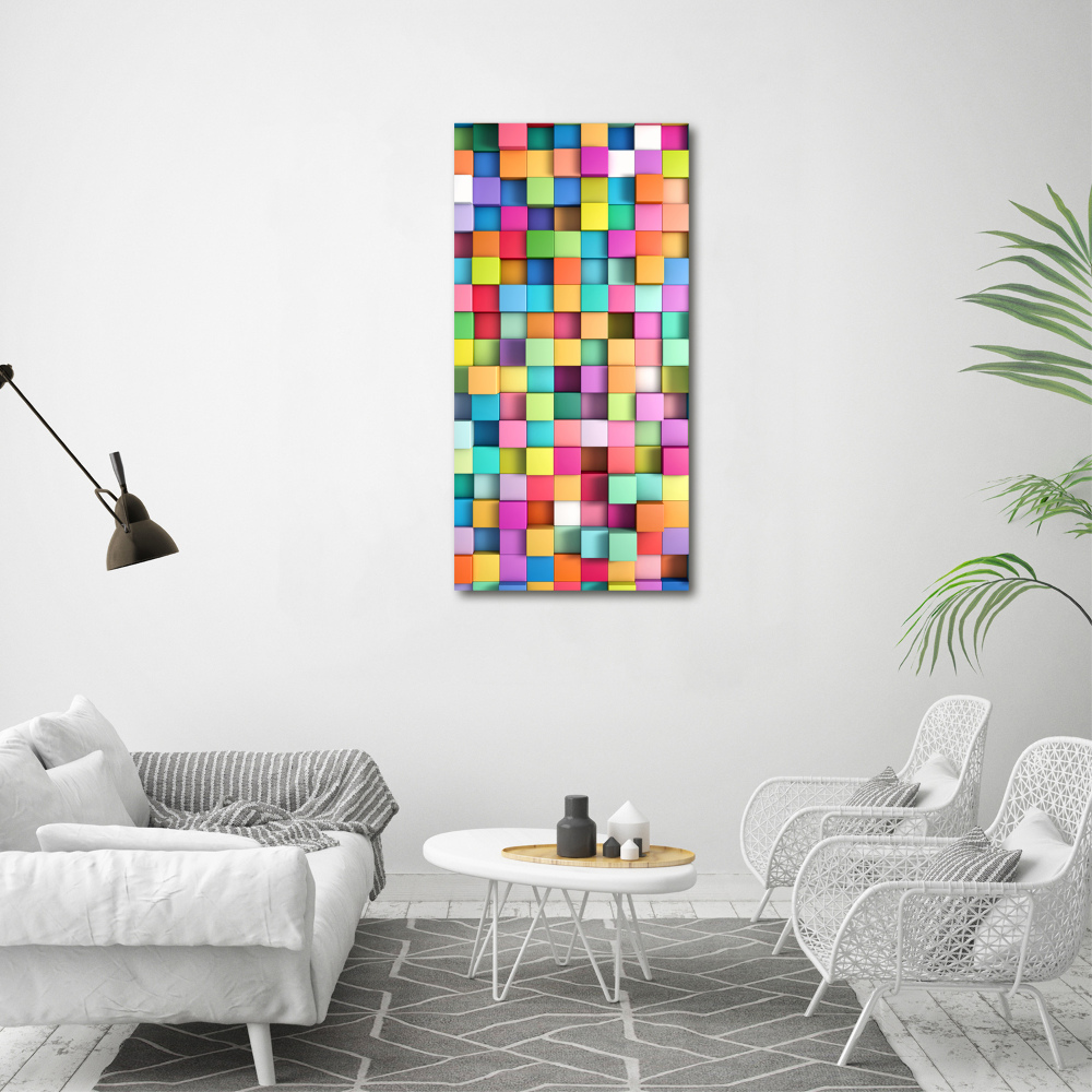 Large canvas wall art Squares abstraction