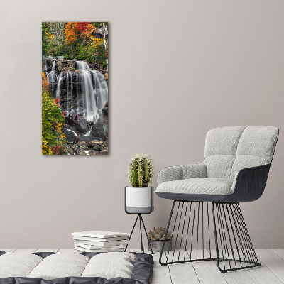 Canvas print Waterfall in autumn