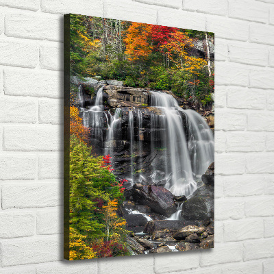 Canvas print Waterfall in autumn