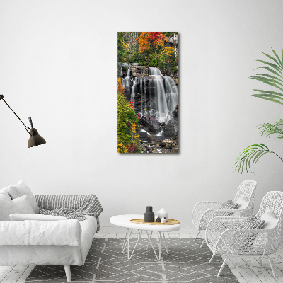 Canvas print Waterfall in autumn