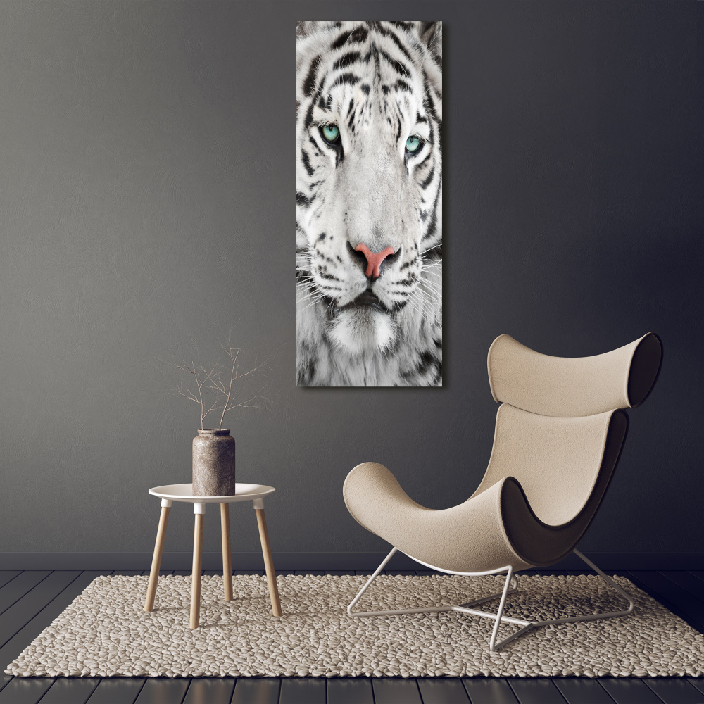 Large canvas wall art White Tiger