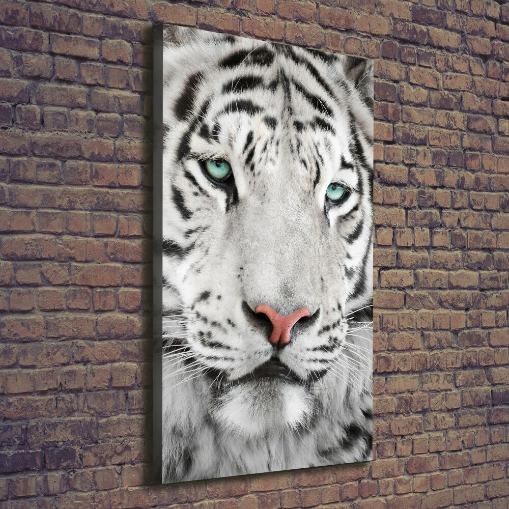 Large canvas wall art White Tiger