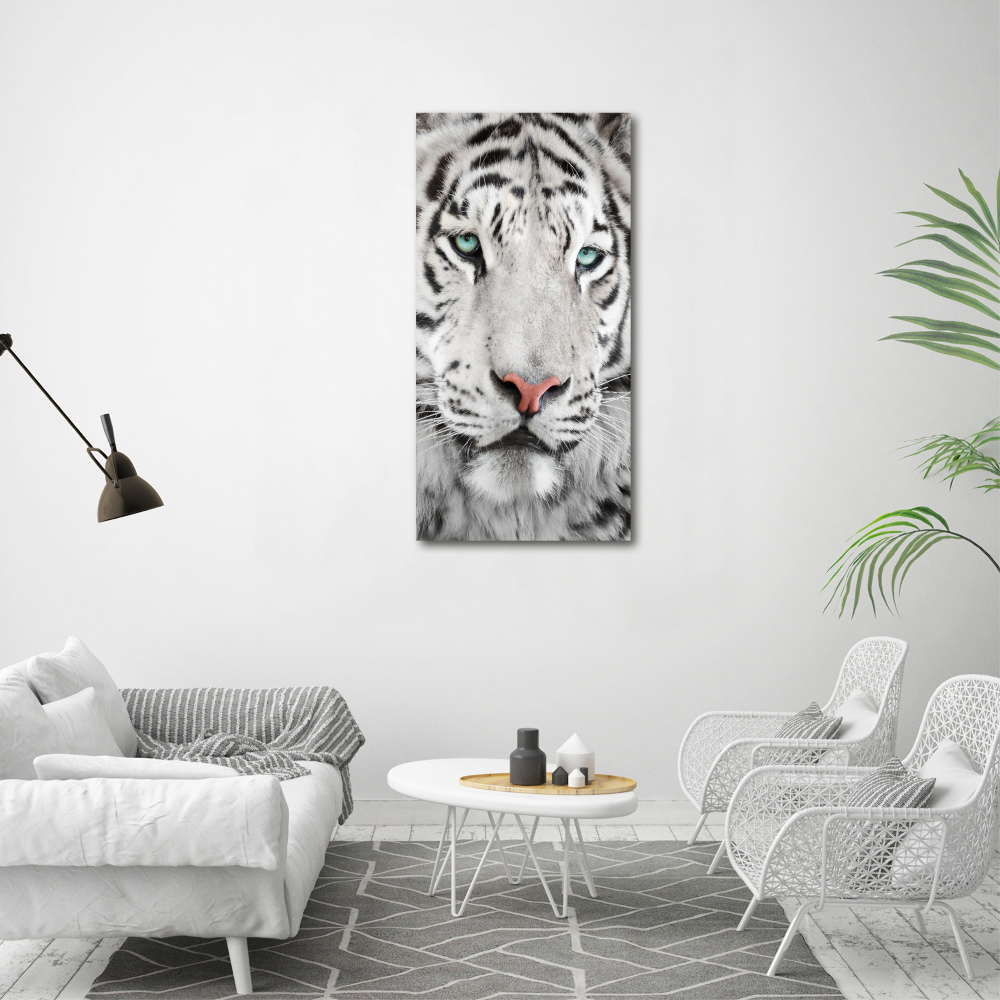 Large canvas wall art White Tiger