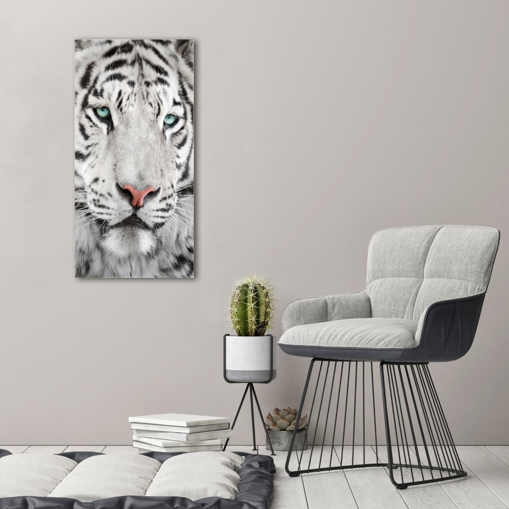 Large canvas wall art White Tiger