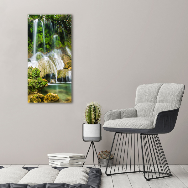 Canvas wall art Waterfall in the jungle