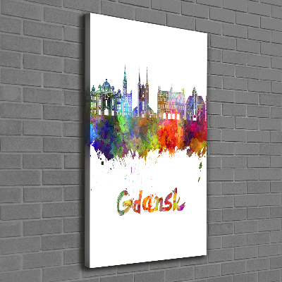 Wall art canvas Colorful Gdańsk