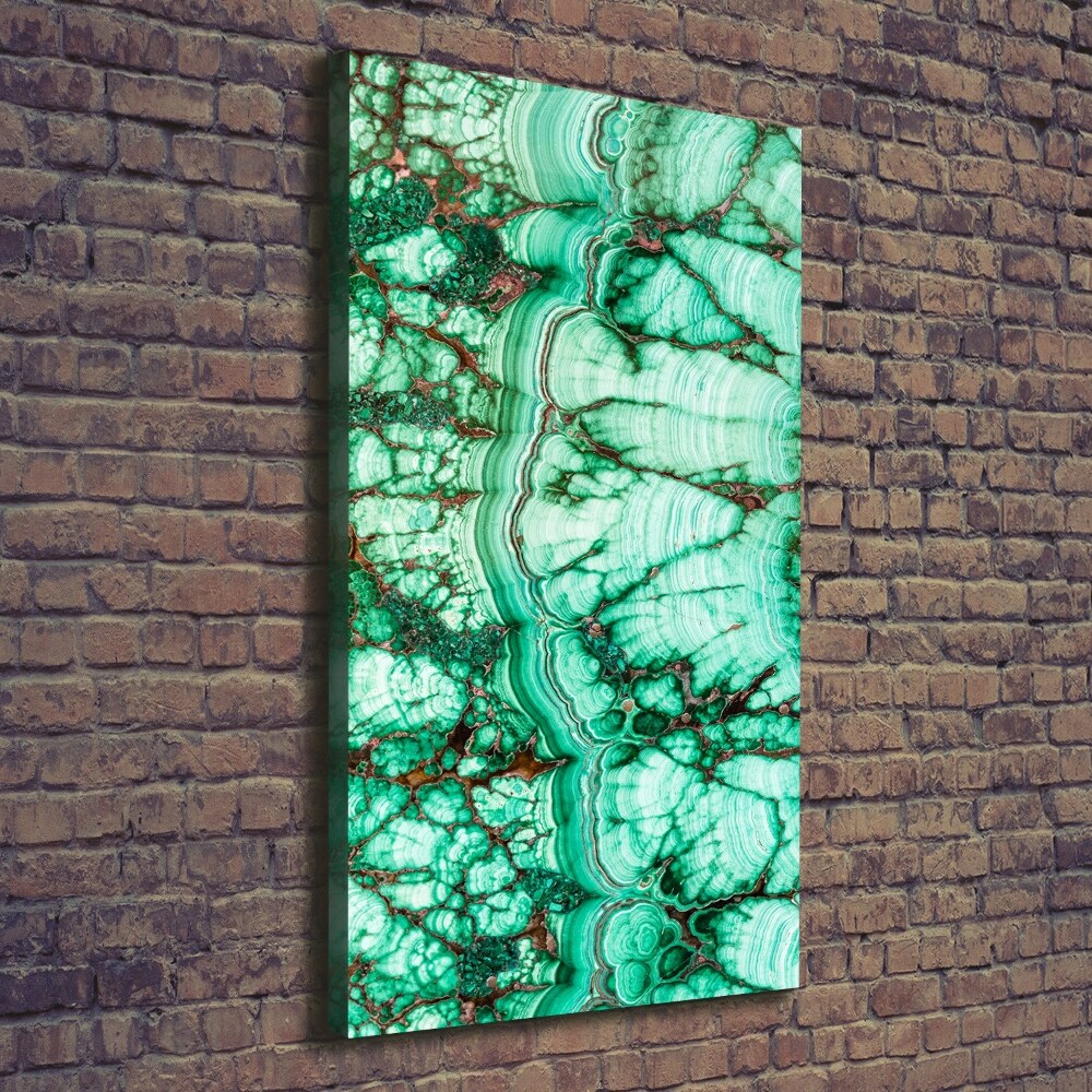 Canvas wall art Malachite texture