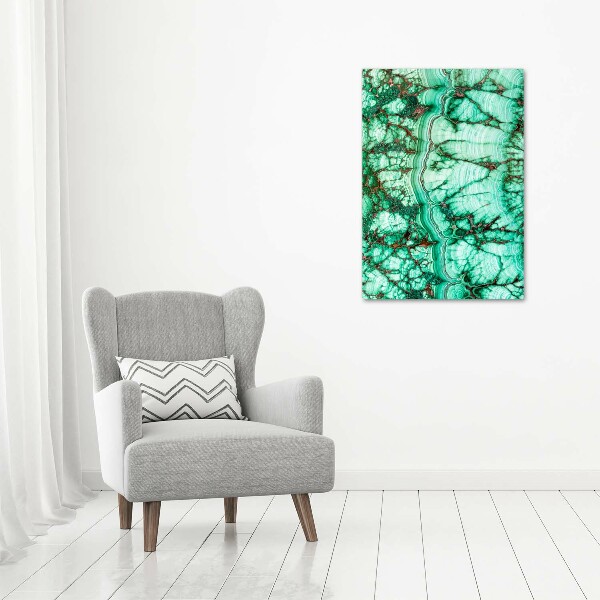 Canvas wall art Malachite texture