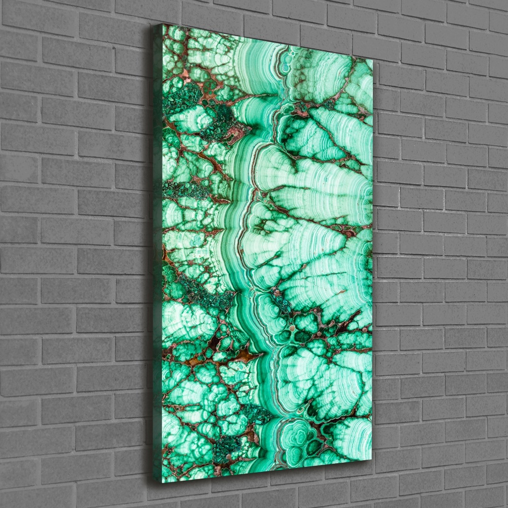 Canvas wall art Malachite texture