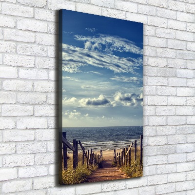 Canvas wall art Path to the beach