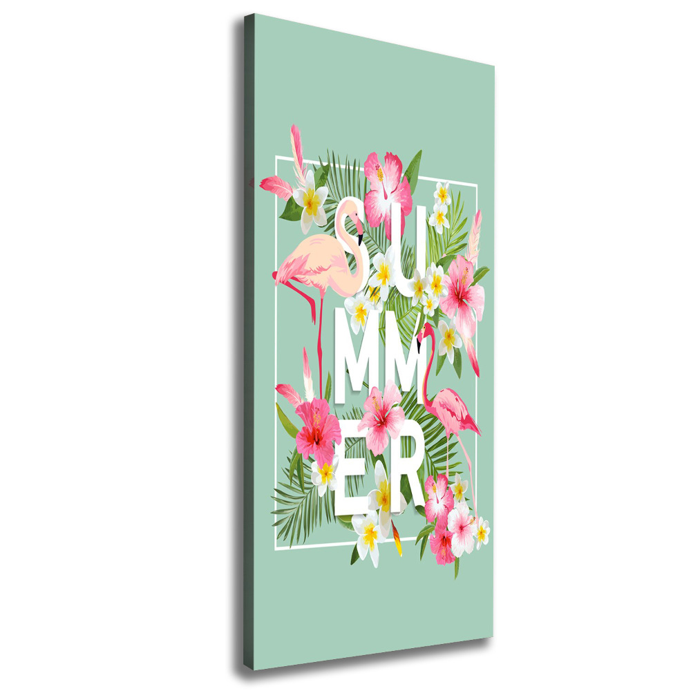 Large canvas wall art Holidays and flamingos