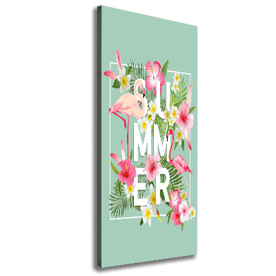 Large canvas wall art Holidays and flamingos