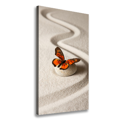 Canvas wall art Zen stone and butterfly