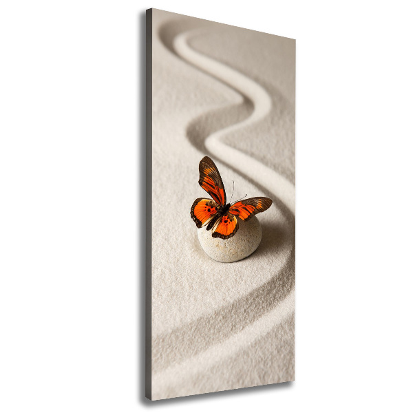 Canvas wall art Zen stone and butterfly