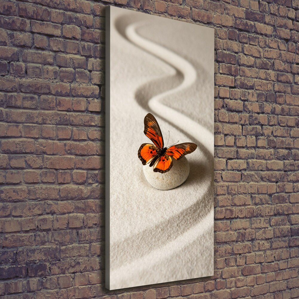 Canvas wall art Zen stone and butterfly