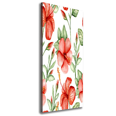 Canvas wall art Tropical flowers